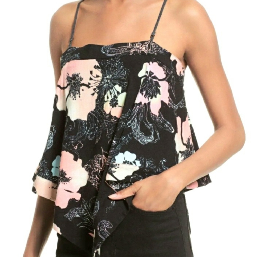 🌱 Free People Get Your Love Tank Floral Multicolor Size Small
